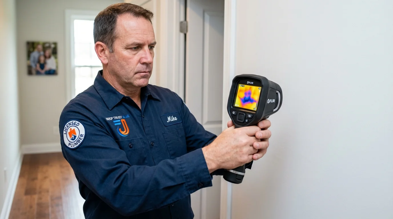 Thermal imaging leak detection by Johns Plumbing LLC in Jupiter