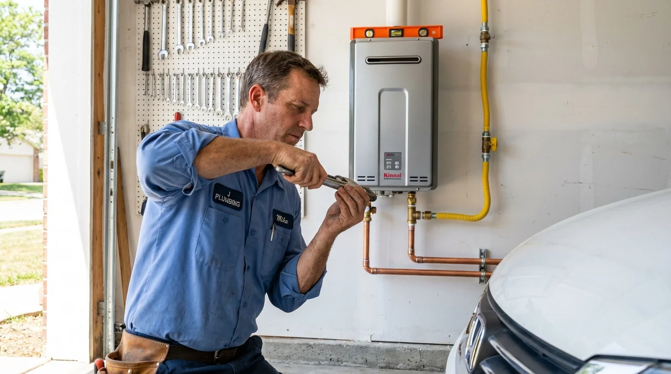 Tankless water heater installation by a Johns Plumbing LLC plumber in Jupiter